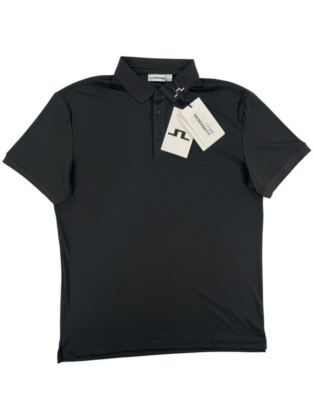 J.Lindeberg KV Print Polo Black M UV Protection Mens Shirt
